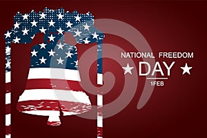 The Liberty Bell as symbols of freedom and justice for National freedom day. Poster or banners Ã¢â¬â on National Freedom Day!